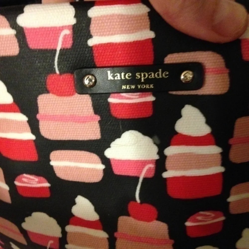 👛 KATE SPADE 👛 cupcake tote black pink